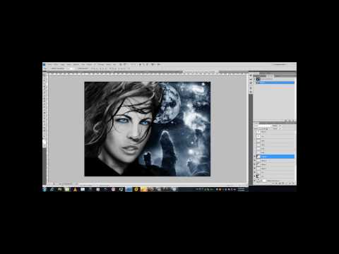 Digital painting - Kate Bekinsale - UnderWorld - Step by Step on photoshop - by Tox