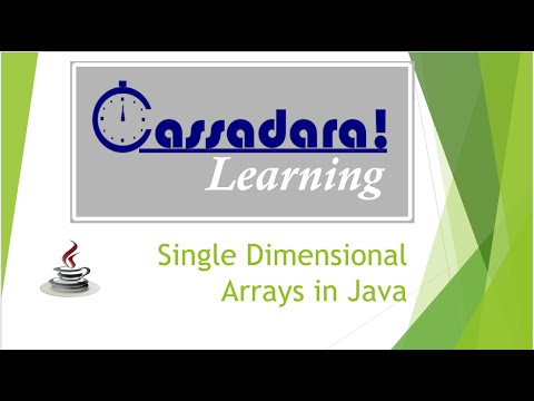 9. Single Dimensional Arrays in Java