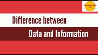 Difference between data and information