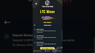 31-01-25 Today's LTC Miner  Daily UpdateLogin : https://ltcminer.com/1141417