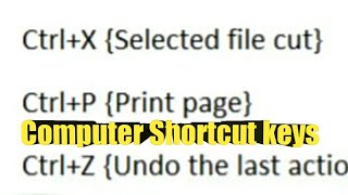 computer shortcut keys