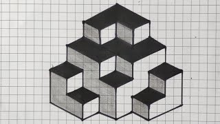 Graph Paper 3D😍 Drawing / Optical Illusion Drawings - 3D Drawing / Optical Illusion Drawing🔥 |