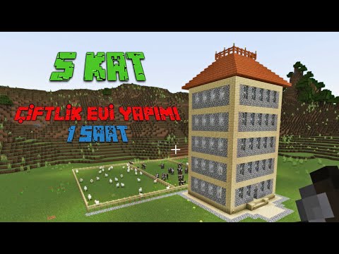 Minecraft Çiftlik Evi ve Çiftlik Yapımı - Hayatta Kalma Modu İçin Yaratıcı Modda Çiftlik Kuruyoruz !