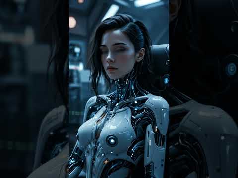 Futuristic Cyborg Girl Awakens #aiart #aiartwork