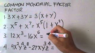 Factoring Common Monomial Factor