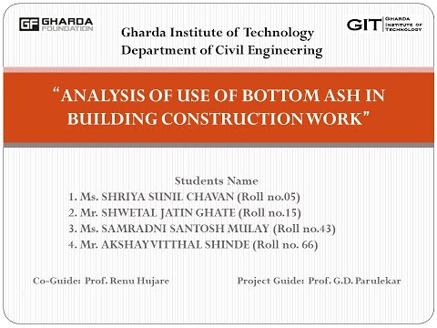 ANALYSIS OF USE OF BOTTOM ASH IN BUILDING CONSTRUCTION WORK