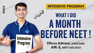 NEET Topper Dhruv's Last Month Strategy Unveiled! Preparing with Intensive Program
