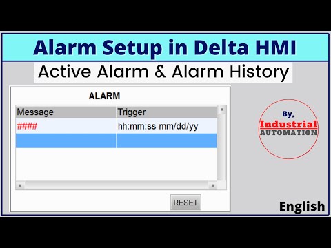 Alarm Configuration in Delta HMI | English