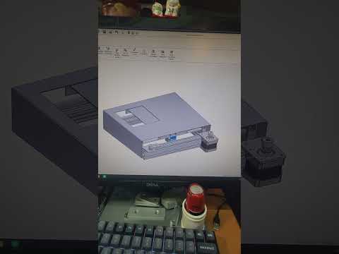 CAD Design - Trapdoor with linear guide & stepper motor control