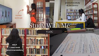 study vlog as a biomedical engineering student | working out, going to the library