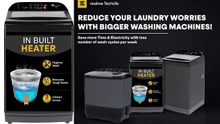 Realme Techlife Washing machine 11kg, realme Techlife Washing machine look Review, RMTL1105NHNHG