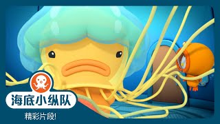 海底小纵队 - 🎐 一只狮鬃水母缠在了章鱼堡上 🪢 | 精彩片段! | 集完整版