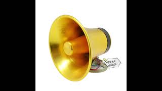 Small size Golden horn speaker  #hornspeaker #soundsystem #pasystem #publicaddresssystem #voicealarm