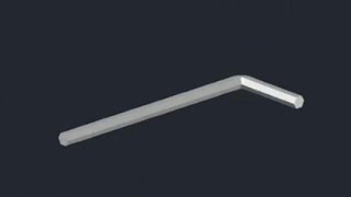 designing Hex Key (Allen wrench) in Autocad. 3D
