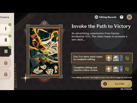 "Invoke the path to Victory" Reel Ad-Venture || Easy Guide to edit Aratakii itto video