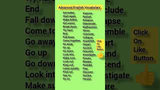 Advance Your Spoken English | Learn Advanced English Vocabulary Words #learnenglish #advancedenglish