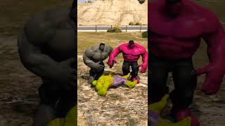 Robot Hulk And Daddu Hulk Fight Against Pink Hulk And Black Hulk 😱#shorts