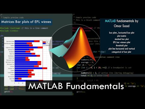 14- MATLAB lesson  Matrices Bar plots  , مثال تطبيقي على عرض المصفوفات