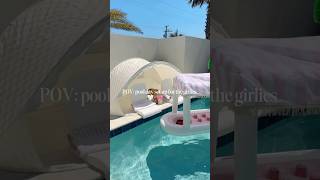 Pool Day Set Up 🎀 #summer #summertime #pool #home #outdoors