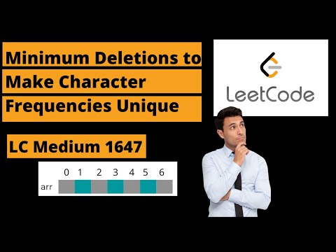 Minimum Deletions to Make Character Frequencies Unique || Leetcode Medium 1647
