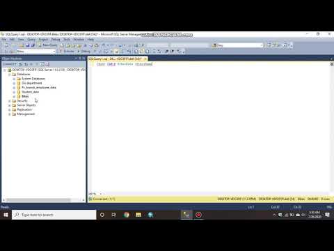 How to create a table in sql server using sql query