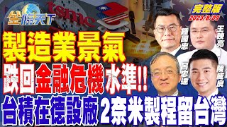 製造業景氣 跌回金融危機水準！！台積在德設廠 2奈米製程留台灣| 金臨天下 完整版 20230809  @tvbsmoney