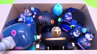 アンパンマンおもちゃを箱にまとめてみた！バイキンメカもぐりん大集合、ジャイアントもぐりんのぶひんはどれ？ねじねじもぐりんをゆうぴょんが組み立てるよ！アンパンマン大人気シリーズ