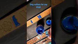making dog collars for my dogs #woodworking #leatherart #myproject #leathercraft #diy