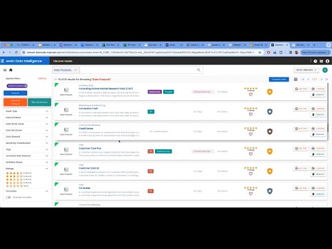 Shopping for Data Products in erwin Data Marketplace Quick Tour Video