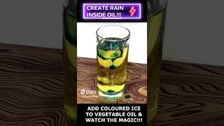 RAIN INSIDE OIL !!! #shorts #funscience