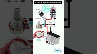 DC Motor Speed Controller Circuit | Simple DIY #Shorts #motor #12volts #diy