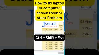 How to Fix Laptop or Computer Screen Freeze or Stuck Problem #jaseir #shorts #refresh #tech