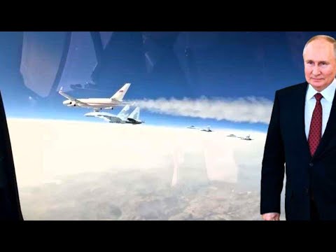 Fully Armed SU35s escort Putin's plane to Middle East