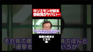 ※ホリエモンが参政党のヤバさを語る…　＃ホリエモン　＃堀江貴文　＃参政党　＃猪瀬直樹　＃切り抜き　＃れいわ新撰組　＃国民民主党　＃玉木雄一郎　＃神谷宗幣