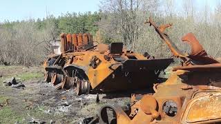 Video of destroyed Russian BTR-82 armored vehicles in Ukraine
