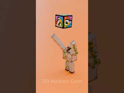 Minecraft Golem vs the Mystery Box #blender3d  #clothsimulation #3danimation #3dart #minecraft