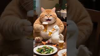 Cat Funny AI, Funny Videos War Between Cat nd Duck