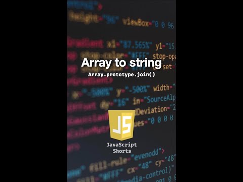 JavaScript array to string | Array.prototype.join() #shorts