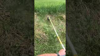 Husqvarna 525 lst mark ii first time using! #lawncare #husqvarna #stringtrimmer #weedeater