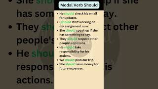 Modal Verb Should in English Grammar #shorts