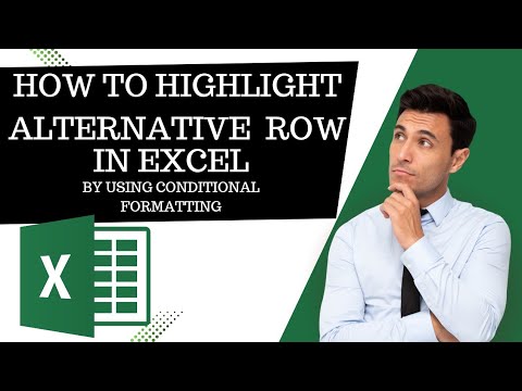 How to highlight  alternative  Row in excel