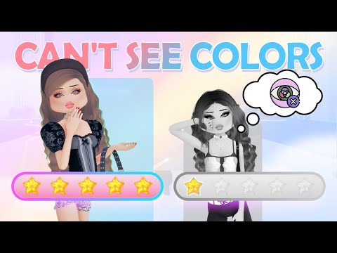 I CAN'T SEE COLORS In DRESS TO IMPRESS ROBLOX! 😭