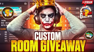 FREE FIRE LIVE CUSTOM ROOM GIVEAWAY | FF LIVE TEAM CODE GIVEAWAY | FF LIVE GIVEAWAY DJ ALOK |FF LIVE