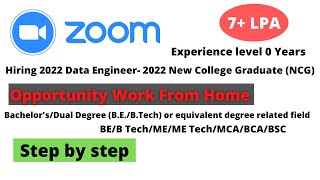 Zoom off campus drive 2022 batch | Zoom jobs for freshers 2022 |  #Zoom | #job