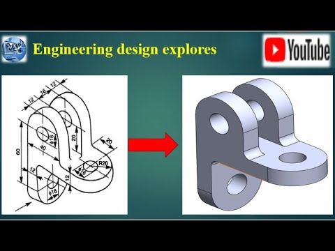 #solidworks part tutorial | #Exercise-3 part model #3d Model design