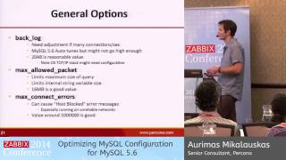 Zabbix Conference 2014 - Aurimas Mikalauskas | Optimizing MySQL Configuration for MySQL 5 6