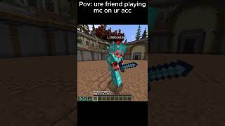 friend moment??? #minecraft #mcpvp #sword #friend