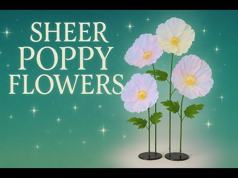 ShopWildThings Sheer Poppy Flowers - Behind the Scenes Peek Versatile Props for Parties & Events