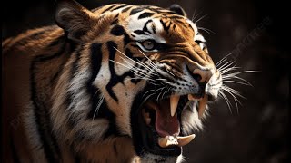 🐅💥Tiger Roaring Power #WildTiger #RoarOfTheJungle