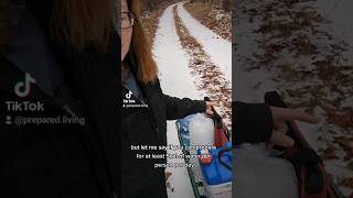 Hauling and Storing Water During The Winter #waterstorage #winterprep